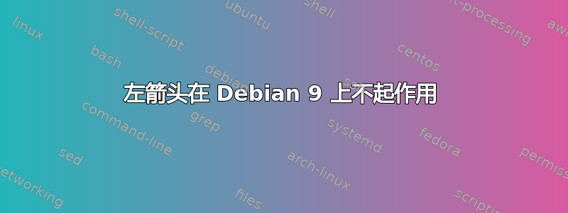 左箭头在 Debian 9 上不起作用