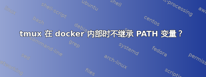 tmux 在 docker 内部时不继承 PATH 变量？