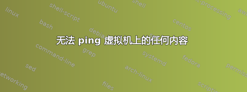 无法 ping 虚拟机上的任何内容