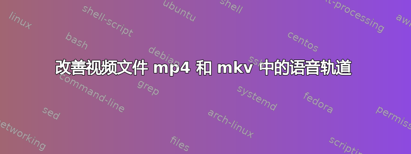 改善视频文件 mp4 和 mkv 中的语音轨道