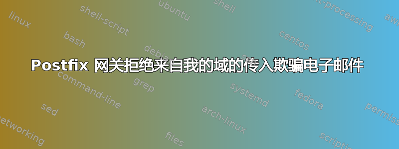 Postfix 网关拒绝来自我的域的传入欺骗电子邮件