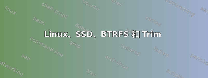 Linux、SSD、BTRFS 和 Trim