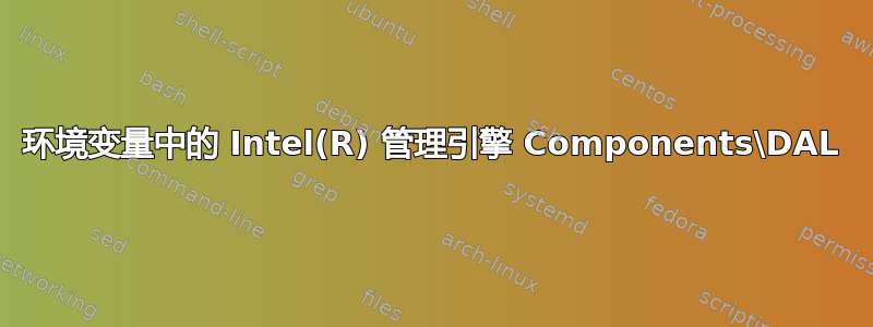 环境变量中的 Intel(R) 管理引擎 Components\DAL