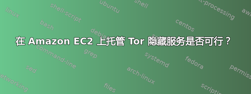 在 Amazon EC2 上托管 Tor 隐藏服务是否可行？