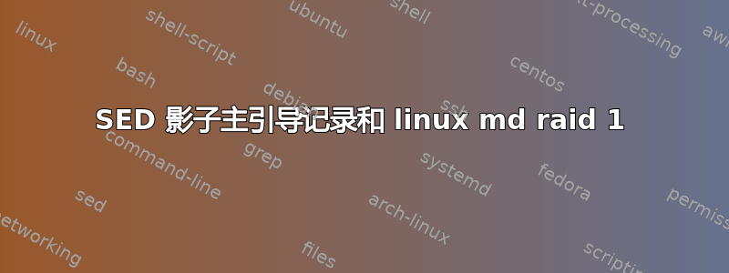 SED 影子主引导记录和 linux md raid 1