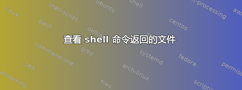 查看 shell 命令返回的文件