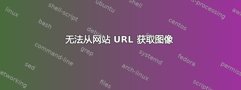 无法从网站 URL 获取图像