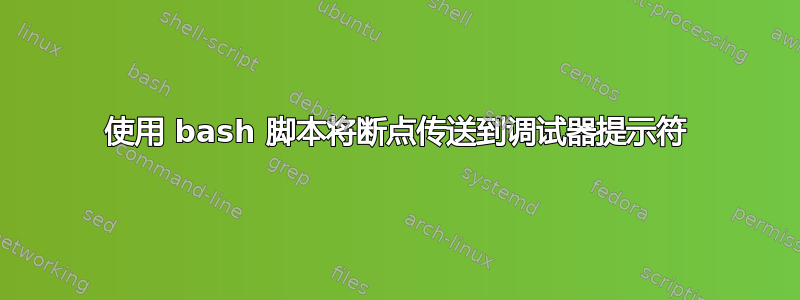 使用 bash 脚本将断点传送到调试器提示符