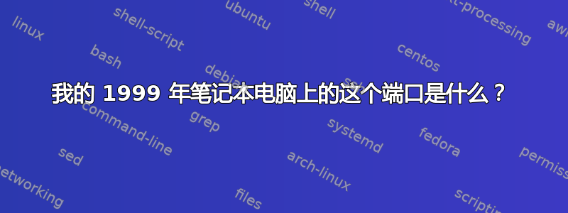 我的 1999 年笔记本电脑上的这个端口是什么？