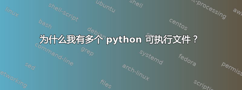 为什么我有多个 python 可执行文件？