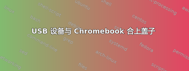 USB 设备与 Chromebook 合上盖子