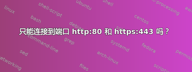 只能连接到端口 http:80 和 https:443 吗？