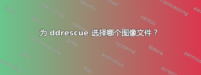 为 ddrescue 选择哪个图像文件？