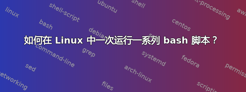 如何在 Linux 中一次运行一系列 bash 脚本？