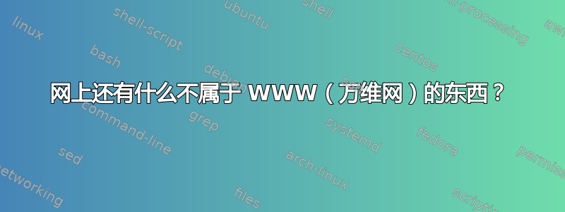 网上还有什么不属于 WWW（万维网）的东西？