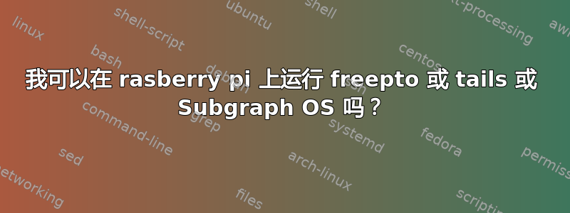 我可以在 rasberry pi 上运行 freepto 或 tails 或 Subgraph OS 吗？