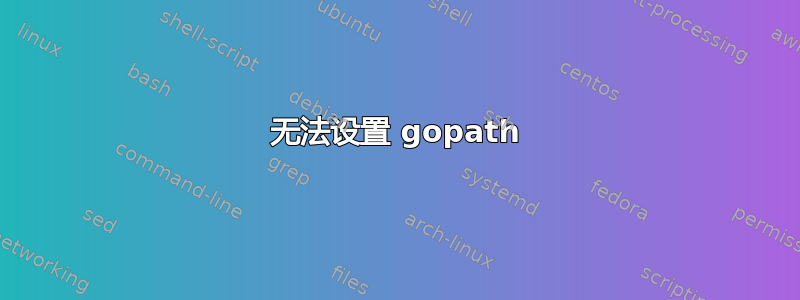 无法设置 gopath