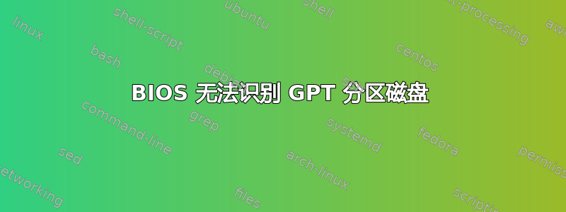 BIOS 无法识别 GPT 分区磁盘