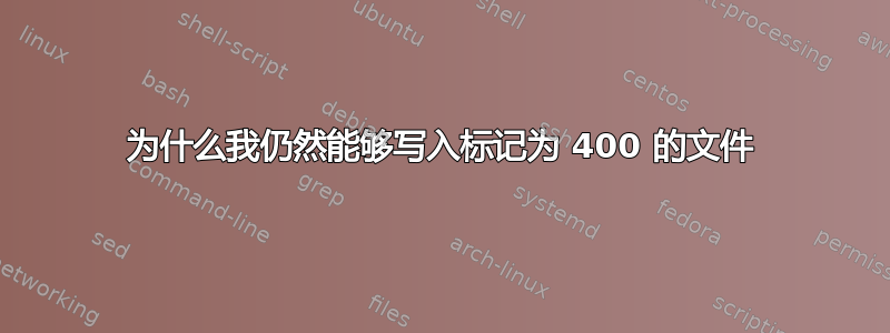 为什么我仍然能够写入标记为 400 的文件