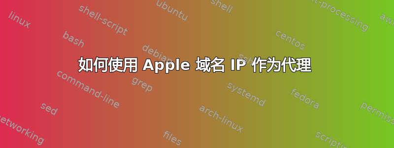 如何使用 Apple 域名 IP 作为代理