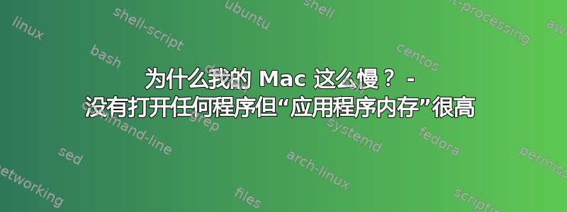 为什么我的 Mac 这么慢？ - 没有打开任何程序但“应用程序内存”很高