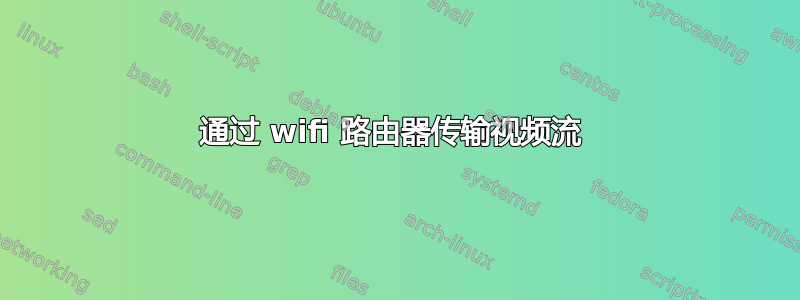 通过 wifi 路由器传输视频流 