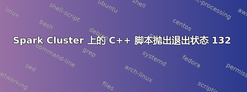 Spark Cluster 上的 C++ 脚本抛出退出状态 132