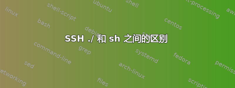 SSH ./ 和 sh 之间的区别