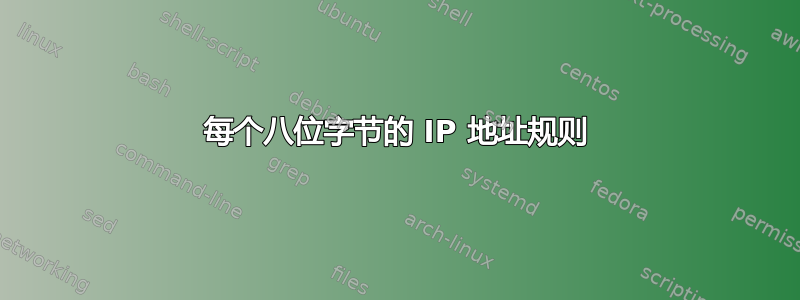 每个八位字节的 IP 地址规则