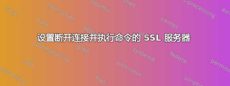 设置断开连接并执行命令的 SSL 服务器