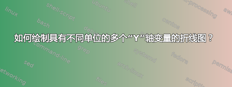 如何绘制具有不同单位的多个“Y”轴变量的折线图？