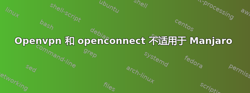 Openvpn 和 openconnect 不适用于 Manjaro