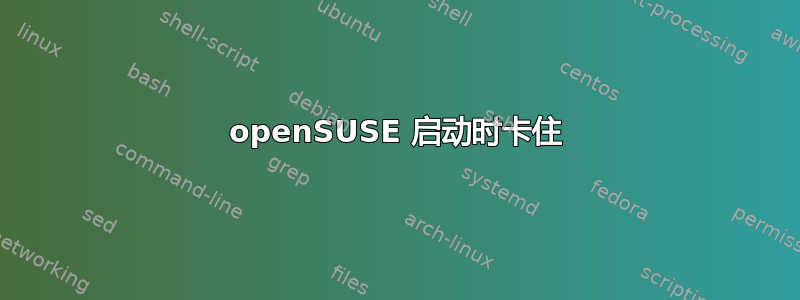 openSUSE 启动时卡住