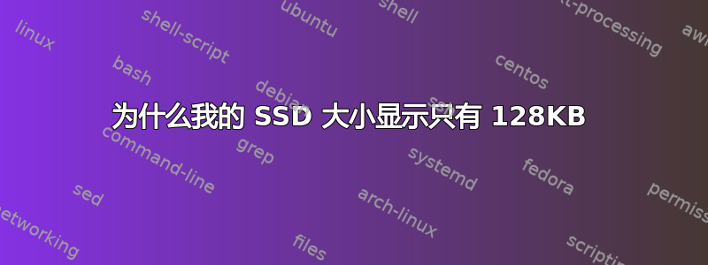 为什么我的 SSD 大小显示只有 128KB