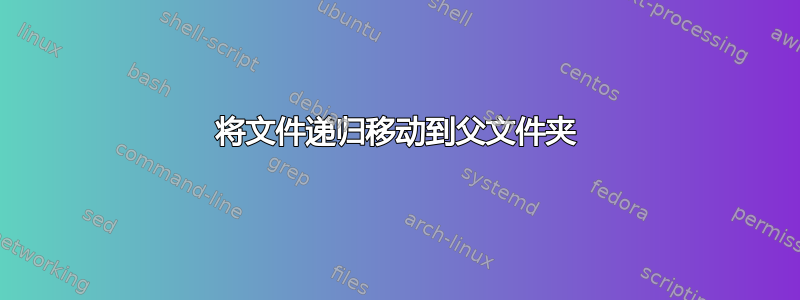 将文件递归移动到父文件夹