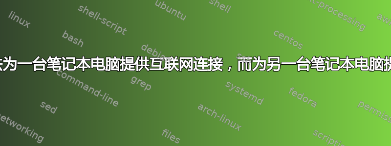 调制解调器无法为一台笔记本电脑提供互联网连接，而为另一台笔记本电脑提供互联网连接