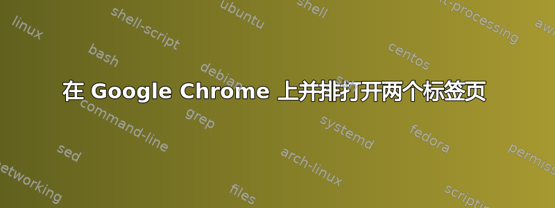 在 Google Chrome 上并排打开两个标签页