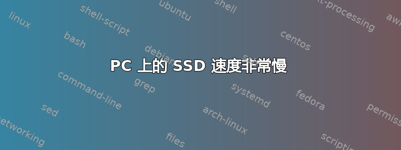 PC 上的 SSD 速度非常慢