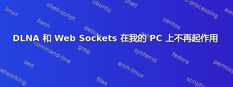 DLNA 和 Web Sockets 在我的 PC 上不再起作用