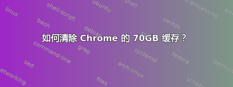 如何清除 Chrome 的 70GB 缓存？