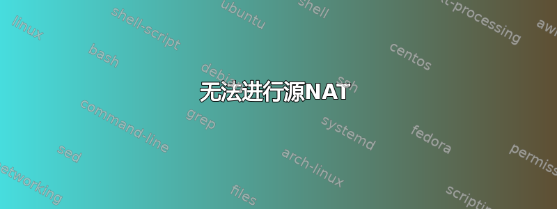 无法进行源NAT