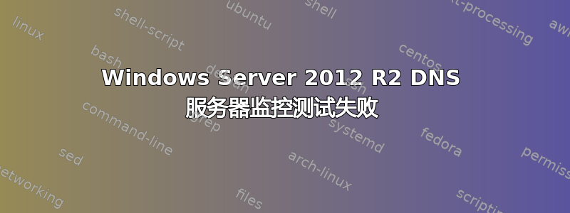 Windows Server 2012 R2 DNS 服务器监控测试失败