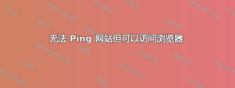 无法 Ping 网站但可以访问浏览器