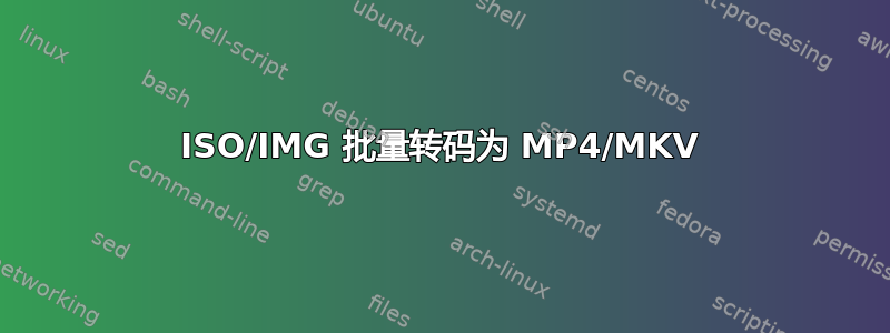 ISO/IMG 批量转码为 MP4/MKV