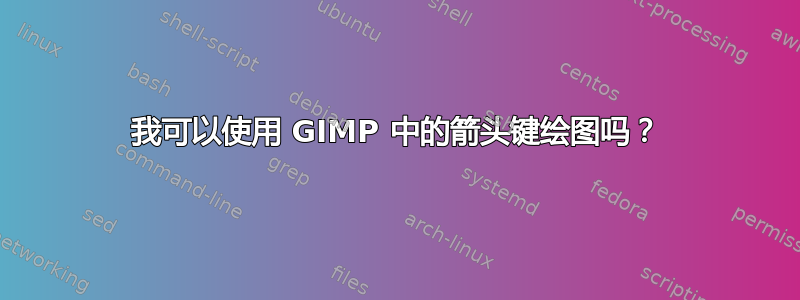 我可以使用 GIMP 中的箭头键绘图吗？