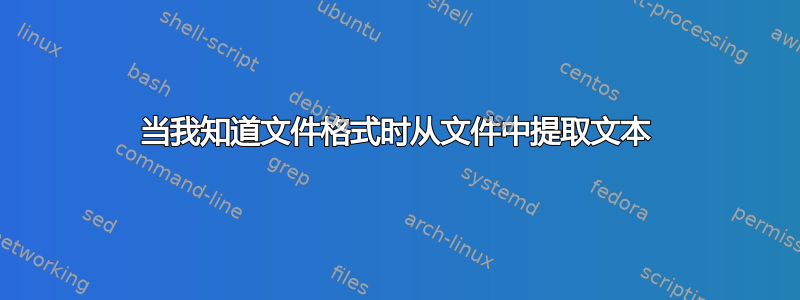 当我知道文件格式时从文件中提取文本