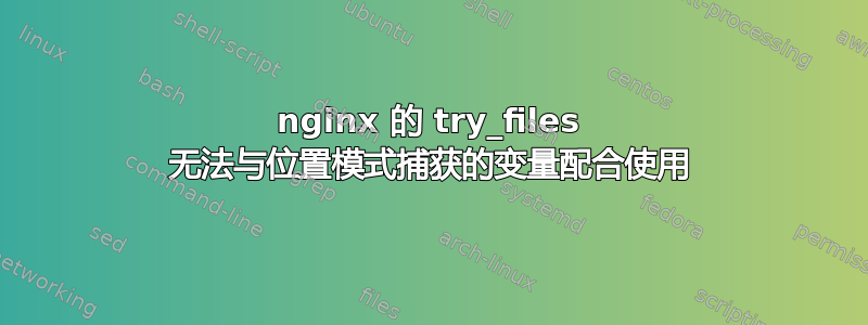 nginx 的 try_files 无法与位置模式捕获的变量配合使用