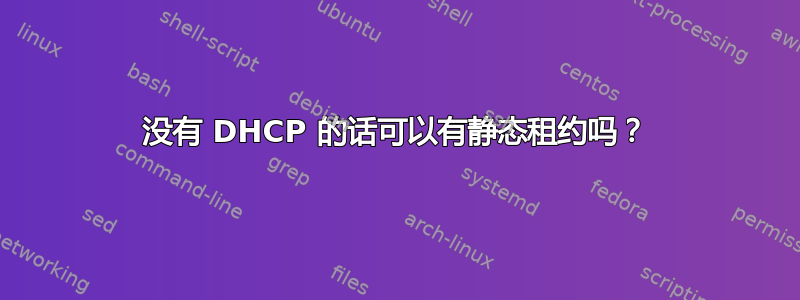 没有 DHCP 的话可以有静态租约吗？