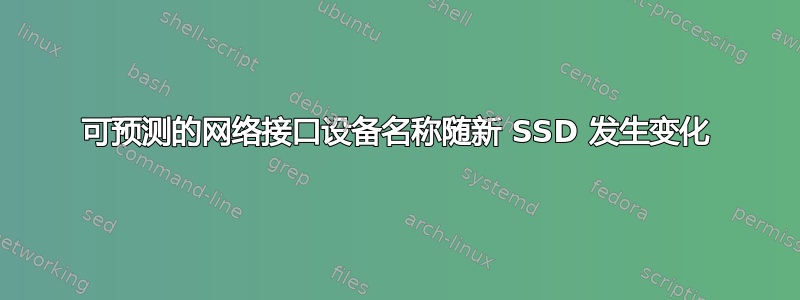 可预测的网络接口设备名称随新 SSD 发生变化