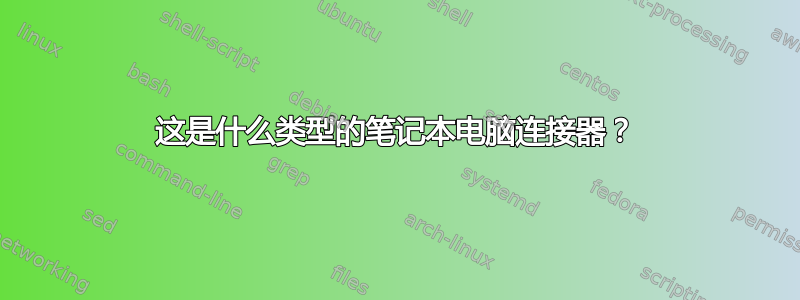 这是什么类型的笔记本电脑连接器？